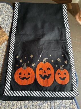 Black and Orange Pumpkin Kids Costume Accessory - Halloween Table Runner